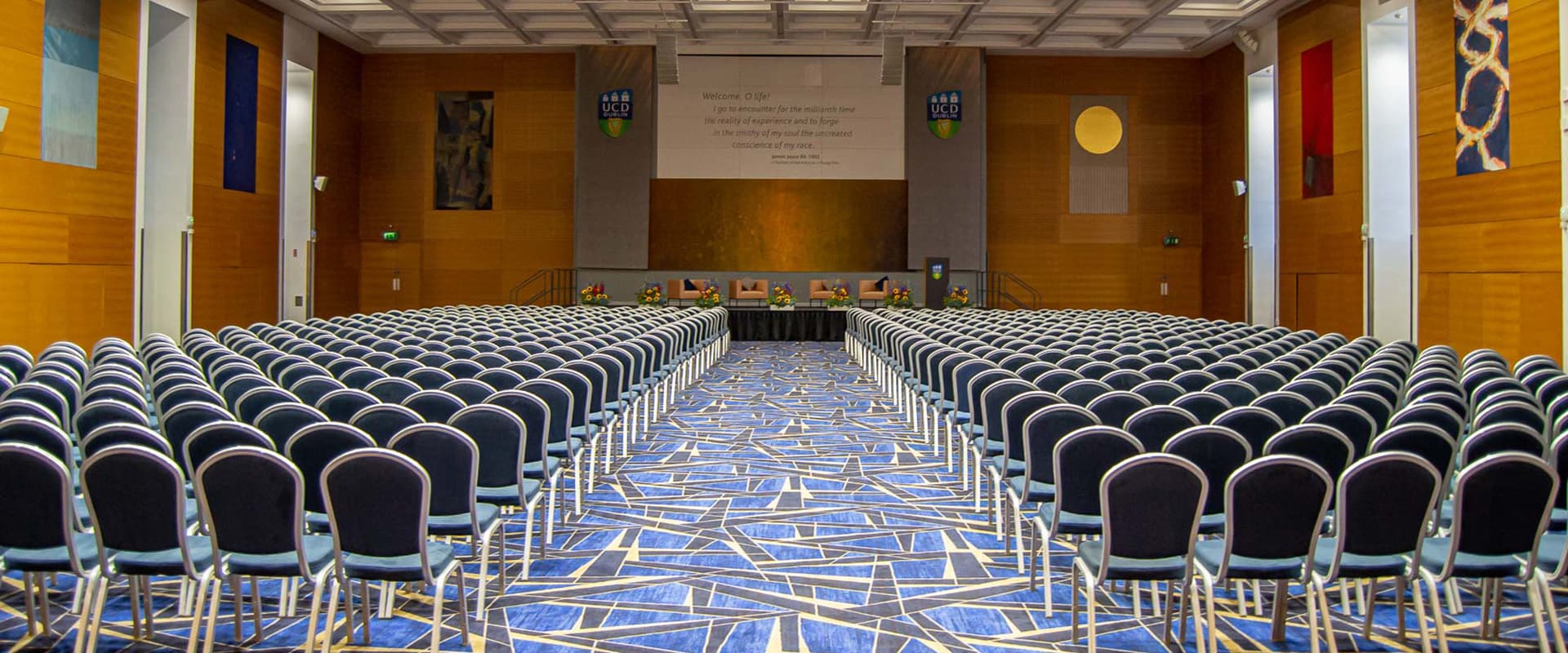 Main conference hall interior, O'Reilly Hall UCD